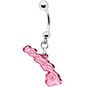  Pink State of Hawaii Belly Ring: Jewelry