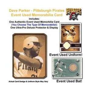  Pittsburgh Pirates Dave Parker Event Used Memorabilia Card 
