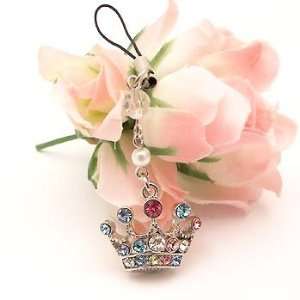 Multi Queen Crown Cell Phone Charm Strap Cubic Stone: Cell 