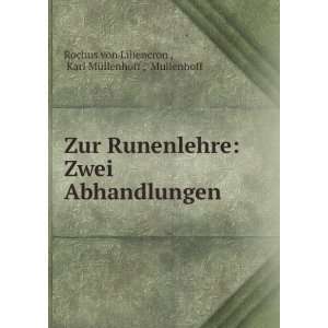   MÃ¼llenhoff , Mullenhoff Rochus von Liliencron   Books