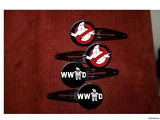 GHOSTBUSTERS Mr. Stay Puft set of 4 barrettes  