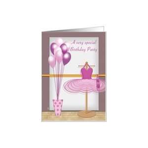    Birthday Party Invitation Girls Ballet Dance Card: Toys & Games