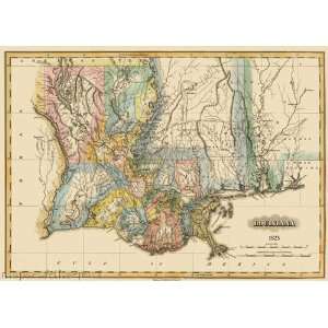  STATE OF LOUISIANA (LA) MAP BY FIELDING LUCAS 1823