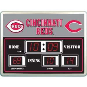 14x19 Scoreboard/Clock/Therm Cincinnati Reds
