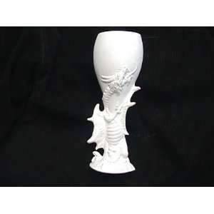  Ceramic bisque unpainted dragon goblet 8h 3w: Everything 