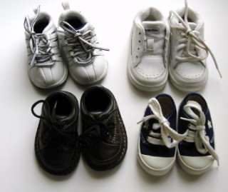 Lot 4 Boy Girl Baby Stride Rite Gymboree Lace Up Shoes  