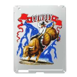  iPad 2 Case Silver of Cowboy Riding Bull With Lightning 