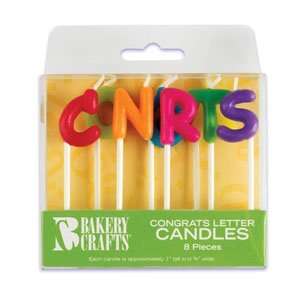  8 pc   CONGRATS Letter Cake Candles Health & Personal 