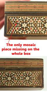 MARVELOUS HANDCRAFTED SYRIAN INTRICATE MOSAIC INLAY BOX  
