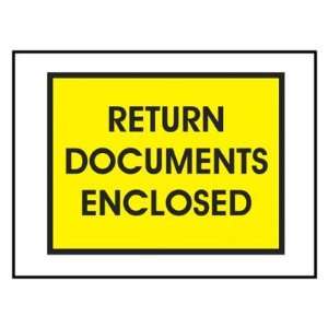   Return Documents Enclosed Packing List Envelopes