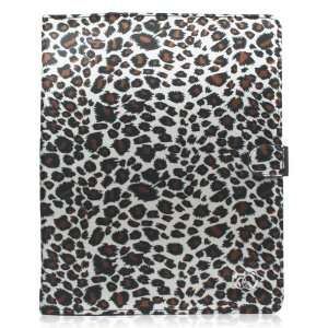  Kroo Grey Leopard Print Melrose Canvas Case for Apple iPad 