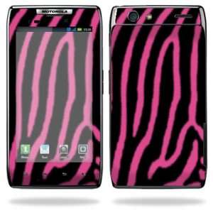   Razr Maxx Android Smart Cell Phone Skins   Zebra Pink: Cell Phones