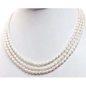Strands Natural Graceful Fresh Water Pearl Beaded Handmade Necklace