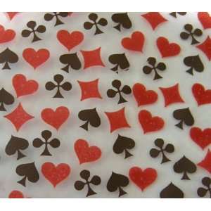  Chocolate Transfer Sheet Hearts, Spades, Clubs & Diamonds 
