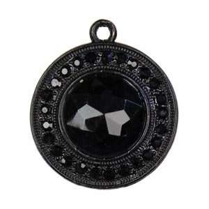  Cousin Jewelry Basics Metal Pendant 1/Pkg Black Circle; 3 