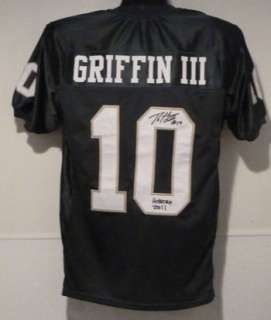 ROBERT GRIFFIN III RG3 AUTOGRAPHED/SIGNED BAYLOR BEARS SIZE XL JERSEY 