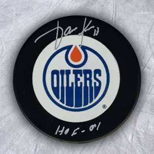  JARI KURRI Edmonton Oilers SIGNED Hockey Puck Sports 