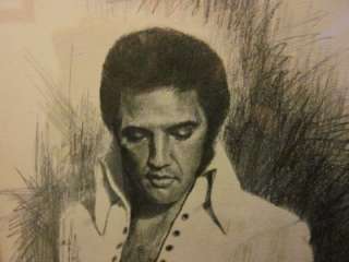 Original Glen Fortune Banse 1977 Framed Elvis Presley Lithograph. RARE 