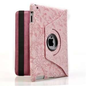  Ctech 360 Degrees Rotating Stand (Pink Flower) Luxury 
