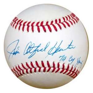  Jim Catfish Hunter 74 Cy Young Autographed Baseball 