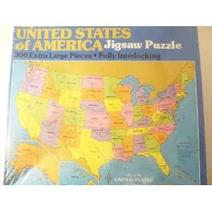  Map of the United States of Americqa Jigsaw Puzzle 300 Extra Large 