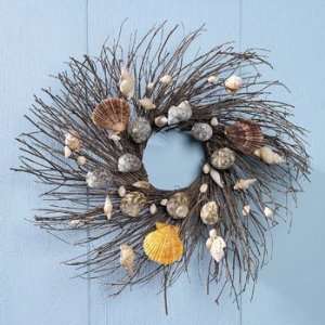  Seashell Twig Wreath   Party Decorations & Wall 