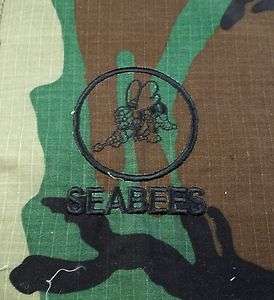 Navy Subdued / Camo Embroidered Patch Seabees  
