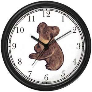 Koala Bear Animal Wall Clock by WatchBuddy Timepieces (Hunter Green 