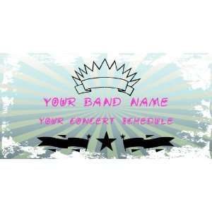  3x6 Vinyl Banner   Your Band Name Your Concert Schedule 