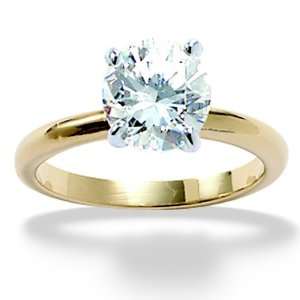 PalmBeach Jewelry Tutone DiamonUltra™ Cubic Zirconia Engagement Ring