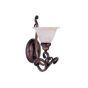    CHAM Ivy 1 Light Wall Sconce in Earthen Bronze with Champagne glass