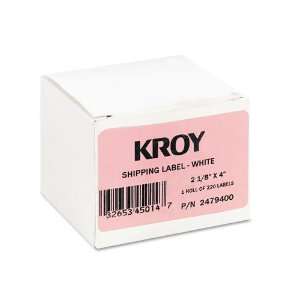  Kroy Products   Kroy   Shipping Labels, 2 1/4 x 4, White 