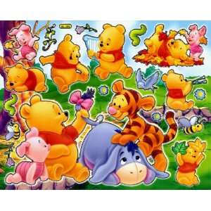 Baby Pooh holding Baby Eeyores tail with Baby Tigger curious Disney 
