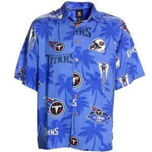  Reyn Spooner Tennessee Titans Blue Hawaiian Button Up 