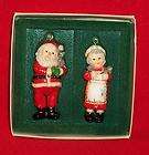 Hallmark 1981 MR & MRS SANTA CLAUS Adorable 1973 Reissue Ornaments