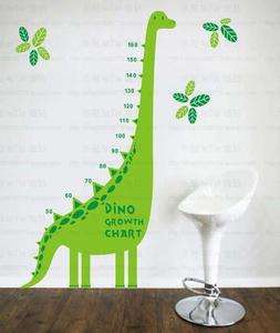 Vinyl Wall Art Kids Nursery Dinosaur Growth Height Chart Interior 