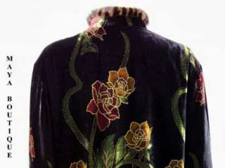   Opera Coat Jacket Mink Fur Art Nouveau Full Length 1X 2X NEW  