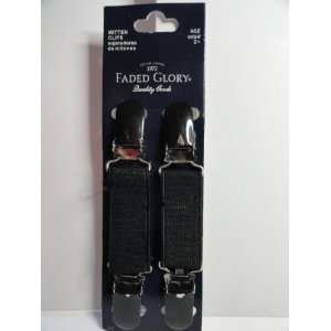 Faded Glory Mitten Clips   Black