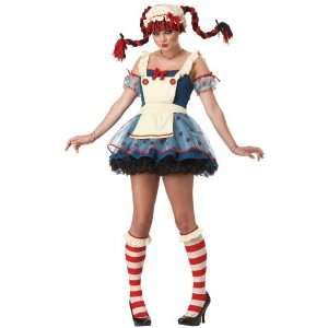 Lets Party By California Costumes Rag Doll Teen Costume / Blue   Size 