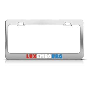 Luxembourg Flag Country Metal license plate frame Tag Holder