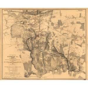 Civil War Map Battle field of Winchester, Va. Opequon September 19 