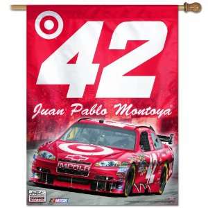  NASCAR Juan Pablo Montoya 27 by 37 inch Vertical Flag 