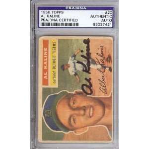 Al Kaline Autographed 1956 Topps Card PSA/DNA Slabbed  