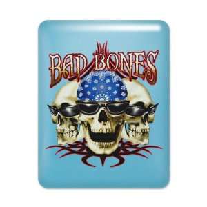  iPad Case Light Blue Bad Bones Skulls 