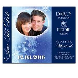  260 Save the Date Cards   Snowflake Window Glass Office 