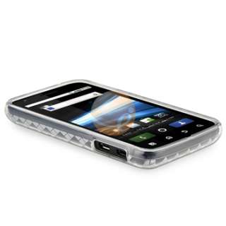 White Argyle TPU Case+Privacy LCD For Motorola Atrix 4G  