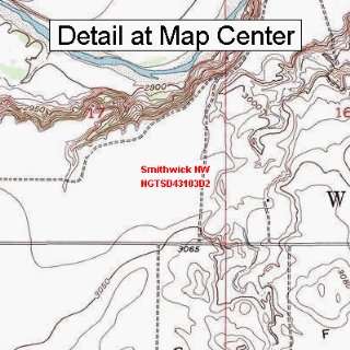  USGS Topographic Quadrangle Map   Smithwick NW, South 