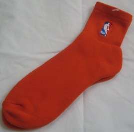 Mens NBA Socks Orange/Blue & Red Logo Large  