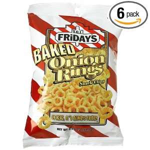 TGI Friday Baked Onion Rings Chips, 2.25 Ounce Units (Pack of 6 