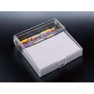  4 x 6 Memo Pad Holder W/Pen compartment W/ Paper(Acrylic 